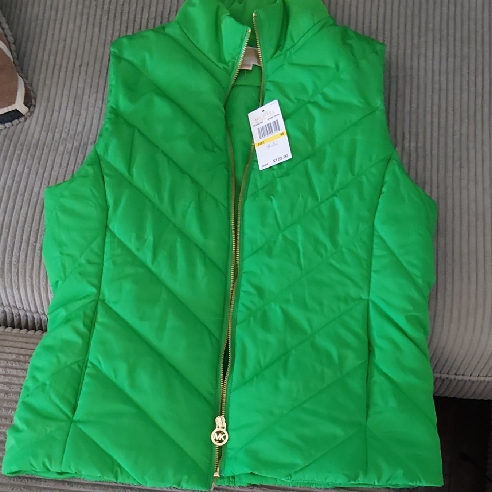 Michael Kors Vibrant Green Puffer Vest